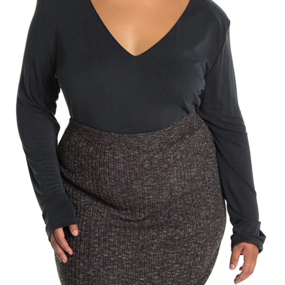 One‎ One Six Washed Black Bodysuit Women’s 1X Brand New